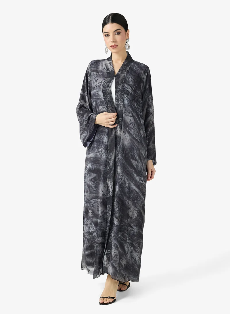 hayas closet  Printed Abaya With Sheila for Women | Best Price UAE